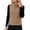 Brown, variant on Rrxhxhs Fleece Vest for Women Solid Color Stand Collar Zip Up Double-Sided Warm Casual Sleeveless Fuzzy Jacket,Brown,L