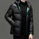 thumbnail image 4 of Chaqueta ligera de plumas para hombre, chaqueta brillante de lujo, ropa de diseñador para hombre, abrigos para hombre para invierno, saco informal acolchado para hombre, 4 of 5
