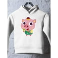 thumbnail image 3 of Pig Eating Popsicles Hoodie Toddler -Image by Shutterstock,  5 Toddler, 3 of 4