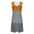 thumbnail image 5 of gakvbuo summer Tank dresses for women 2024 Sleeveless Mini Dress Sundresses Women Floral Print ElegantAnd Color Blocking One ShoulderDress Short Sleeved One Shoulder Dress, 5 of 5