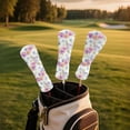 thumbnail image 5 of Yuyamidu Colorful Flowers Golf Club Head Cover, Floral Golf Headcover Driver Headcover Fairway Wood Headcover Hybrid Club Head Cover with Soft Lining, 5 of 7