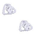thumbnail image 4 of kurtrusly 5pieces Christmas Ribbon Safe Ingredients High-end Texture Fine Stitching Non-shedding Xmas Ribbon white 2Set, 4 of 6