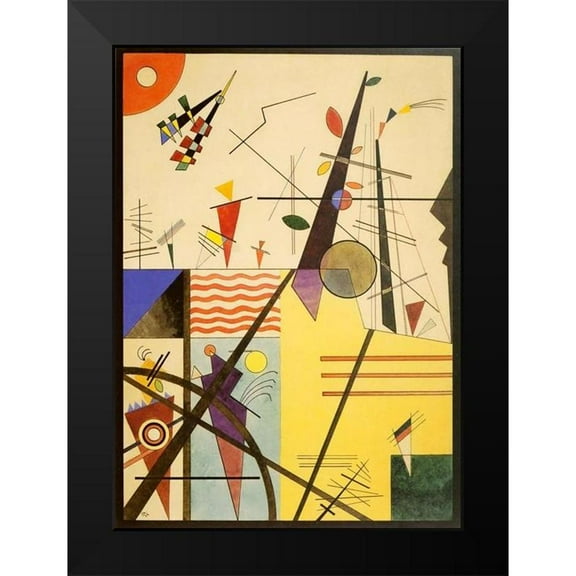 Kandinsky, Wassily 11x14 Black Modern Framed Museum Art Print Titled - Bright Clarity 1924