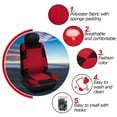 thumbnail image 6 of Car Seat Covers,Hengu Polyester Front Bucket Seat Protectors with Split Bench Back Seat Covers, Breathable Thicken Premium Sporty Seat Cushions,Red, 6 of 8