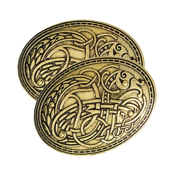 2x Pin de Broche de Irlandés, Broches de Ropa, Pasador de Bufanda de Chal, Joyería de Insignia de Broche Retro