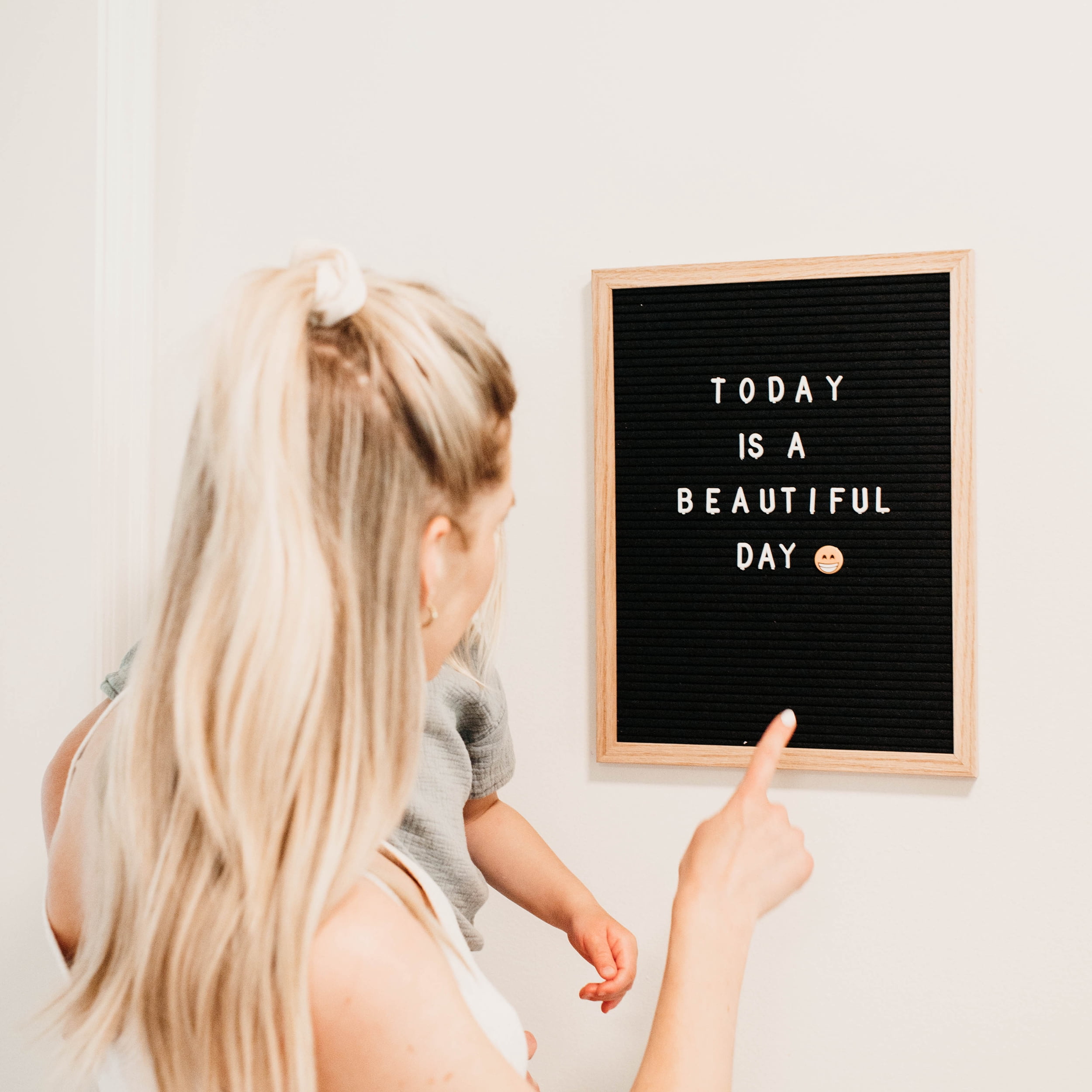 Stiles Felt Letter Board Set, Message Board with 440 Letters, Numbers, and Symbols for Celebrations, Baby Announcements, or Milestones, 12 by 16 Inches, Black