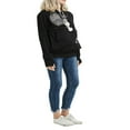 thumbnail image 3 of Ladies‘ Hooded Sweatshirt with Cat Print  Long Sleeve and Large Pocket, 3 of 9
