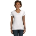 thumbnail image 2 of Marky G Apparel Women's Fine Jersey V-Neck Longer Length T-Shirt (Pack of 3), 2 of 6