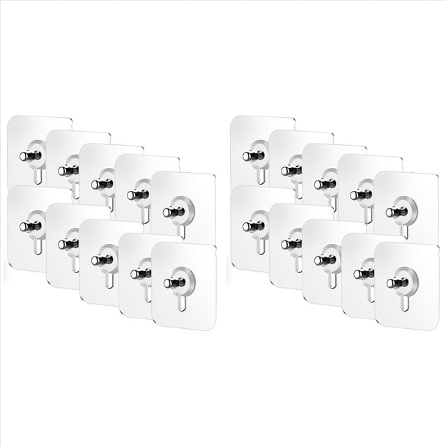 20 Uds. Adhesivos Sin Perforaciones, Pegatina de Tornillos Sin Rastro para Almacenamiento de Cocina y Baño, Pegatinas de Tornillos Sin Perforaciones