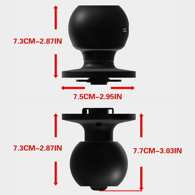 Birdeem Indoor Fingerprint Lock Household Wooden Door Ball Lock Smart Electronic Lock Universal for Left and Right Doors