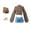 Brown, variant on Stylish Coat Accessories Set for 11-inch Fashion Dolls Includes Shoes & Hat for Dress Up Fun