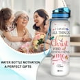 thumbnail image 3 of Personalized I Can Do All Things Through Christ Butterfly 32Oz Liter Motivational Water Bottle, Customized Name With Time Marker Gifts For Women Girl Butterfly Lover On Birthday Mother's Day, 3 of 5