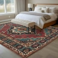 thumbnail image 5 of 8x10 Area Rugs for Living Room, Aztec Southwest Non Slip Area Rugs for Kitchen Bedroom Entryway, Red Brown Boho Chic Abstract Geometric Washable Carpet Runner Rug Floor Mats for Bedroom Home Decor, 5 of 9