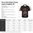 thumbnail image 5 of Pofeuu Spider with Skull Print Hawaiian Shirt for Men Sleeves Casual Button Down Summer Beach Dress Shirts T-Shirts,Large, 5 of 7