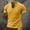 Yellow, variant on Men's Linen T-Shirts V Neck Raw Edge Washed Distressed Shirts Summer Short Sleeve Solid Loose Beach Tee Tops