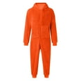 thumbnail image 4 of Boys Hooded Romper Jumpsuit Winter Warm Soft Lined Pajama Outfit For Playwear Orange,4Y, 4 of 5