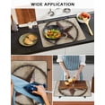thumbnail image 6 of nqOlkjepod Large Induction Cooktop Protector Mat 28.5"x20.5", Farmhouse Vintage Stove Top Covers for Electric Stove, Brown Country Western Star Art Stove Burner Cover Mats, Glass Top Stove Cover, 6 of 8