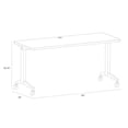 thumbnail image 7 of Hirsh Modern Metal T-Leg Table Desk. Arctic Silver/Weathered Charcoal, 7 of 7