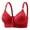 Red, variant on Bigersell Sports Bras for Women Plus Size Upgrade Women's Solid Color Underwire Oversized Gathering Underwear Daily Bra Sports Bra Style F-1102 Pinks L