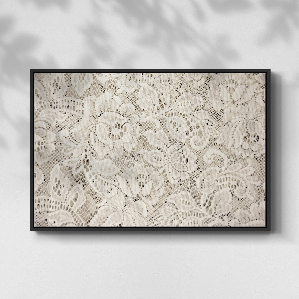 Vintage Abstract Print-XX Framed in Black Wood Gallery Wrapped Canvas 27 in. x 41 in.