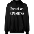thumbnail image 2 of OXI Hoodie Sweatshirt - Sweet As Pi, Basic Casual Hoodie for Men's and Women Fleece Hoodie Long Sleeve - Black Medium, 2 of 3