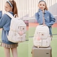 thumbnail image 2 of Mochila para portátil LXYGD de 15.6 pulgadas para niños de escuela primaria, color blanquecino, 2 of 6