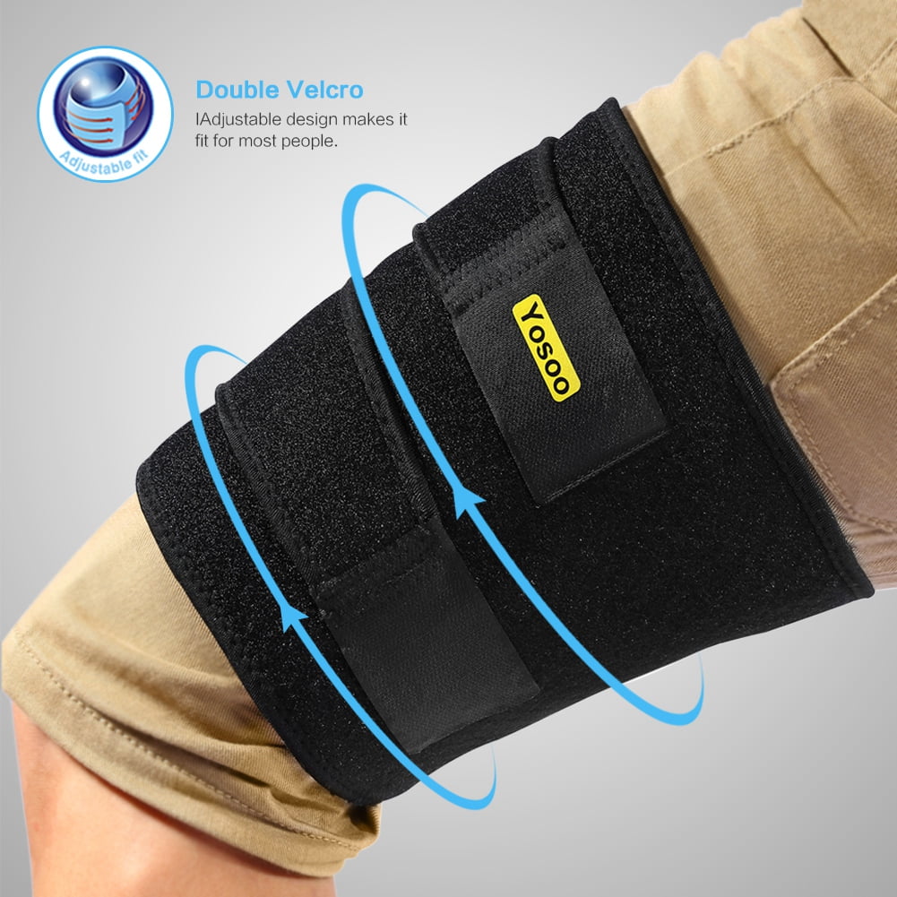 Thigh Support Brace, Hamstring Wrap Compression Sleeve with AntiSlip