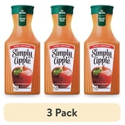 (3 pack) Simply Apple Juice Bottle, 52 fl oz
