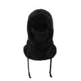 thumbnail image 3 of PInxai Kids Hats Winter Warm Thick Double-Layer Pullover Scarf Hat Fleece Lined Solid Color Windproof Outdoor Hats,Black,3-10 Years, 3 of 6