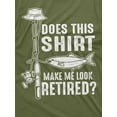 thumbnail image 4 of Fishing Shirt Does This Shirt Make Me Look Retired Shirt Funny Fishing Tee Fishing Retirement Shirt (XX-Large Navy Blue), 4 of 6