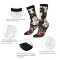 thumbnail image 4 of Balery Vintage Sunflower Cow Calcetas Largas con Estampado para Hombre y Mujer – Suaves y Transpirables, Talla Única (US 5-11), 4 of 6