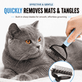 thumbnail image 5 of 2 Pack Dog Grooming Rake, Double Sided Dematting Comb for Cats & Dogs, Deshedding Undercoat Brush for Long-Haired Pets, Reduces Shedding, 5 of 7