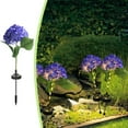 thumbnail image 1 of Lámpara Solar de Jardín con Hortensias para Exterior | Luz Decorativa LED en Forma de Flor con Estaca | Multicolor | Plástico y Acero Resistente a la Intemperie | 20 LEDs | 26.77in, 1 of 6
