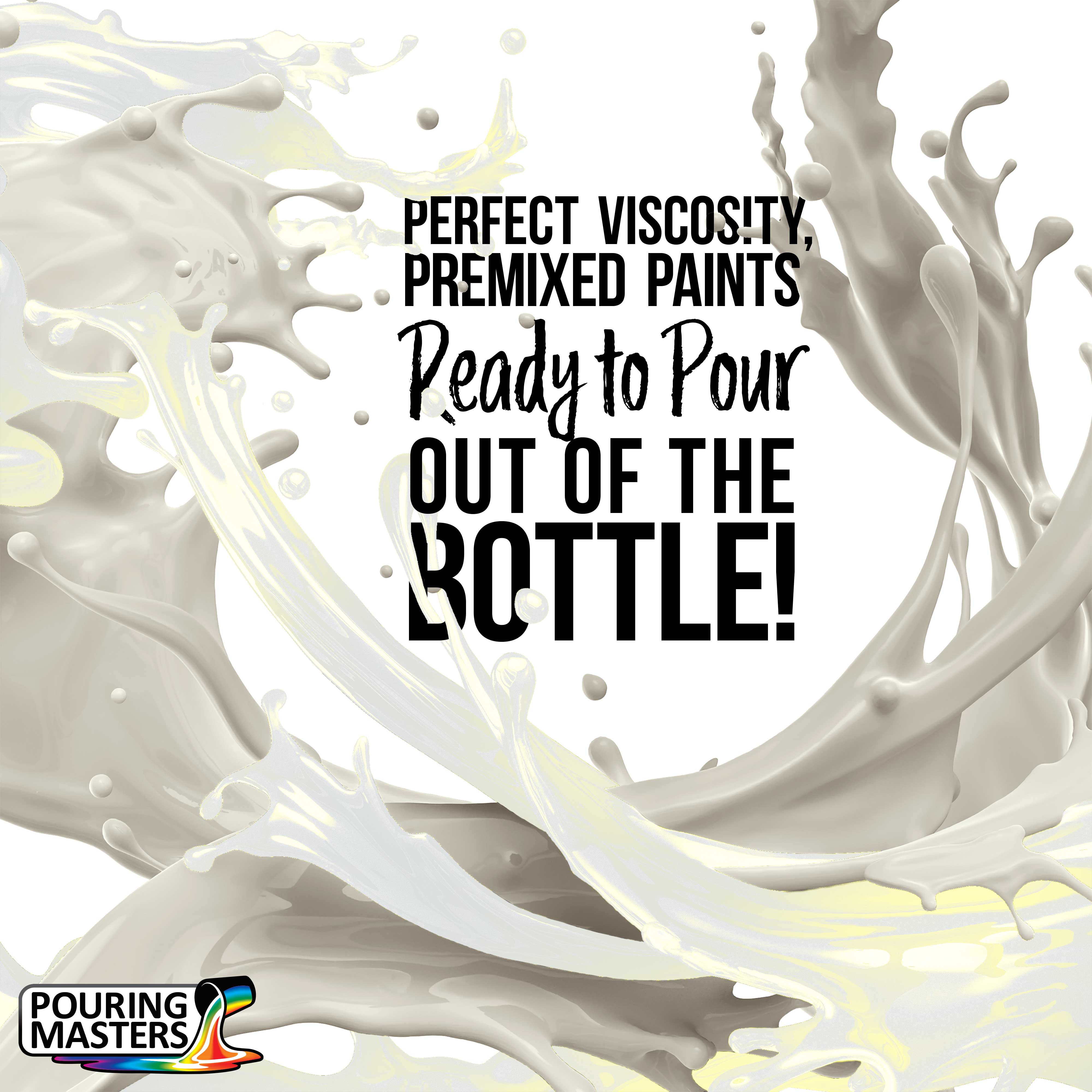 Pouring Masters Gold Interference Pearl Special Effects Pouring Paint - Quart Bottle - Acrylic Ready to Pour Pre-Mixed Water Based for Canvas, Wood, Paper, Crafts, Tile, Rocks and More