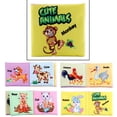 thumbnail image 3 of 4x Libros De Tela Para El Desarrollo Temprano, Lindos Y Suaves Libros Para Bebés, Juguetes Para Cochecitos, Animales Para Bebés, 3 of 8