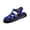 Blue, variant on Sandals Women Hollow-Out Platform Thick Sole Round Closed-Toe Buckle Roman Sandals Summer Comfortable Breathable Ankle Strap Anti-Skid Walking Shoes White 42(US-9)