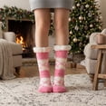 thumbnail image 5 of Lumtrix Women's & Men's Christmas Fuzzy Slipper Socks with Grippers Super Soft Warm Fleece Lined Cozy Home Socks Winter Gifts L One Size, 5 of 5