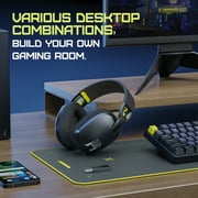 Onikuma B2 Gaming Headset 2.4GHz USB Wired Gaming Headphones with Mic, Ergonomic Design 5.3 Bluetooth Headphones for PS5, PS4, Switch,PC