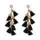 thumbnail image 1 of Pendientes para mujer, regalos para mujer, pendientes largos con borlas pequeñas y diamantes de imitación multicapa, pendientes de metal que combinan con todo., 1 of 3