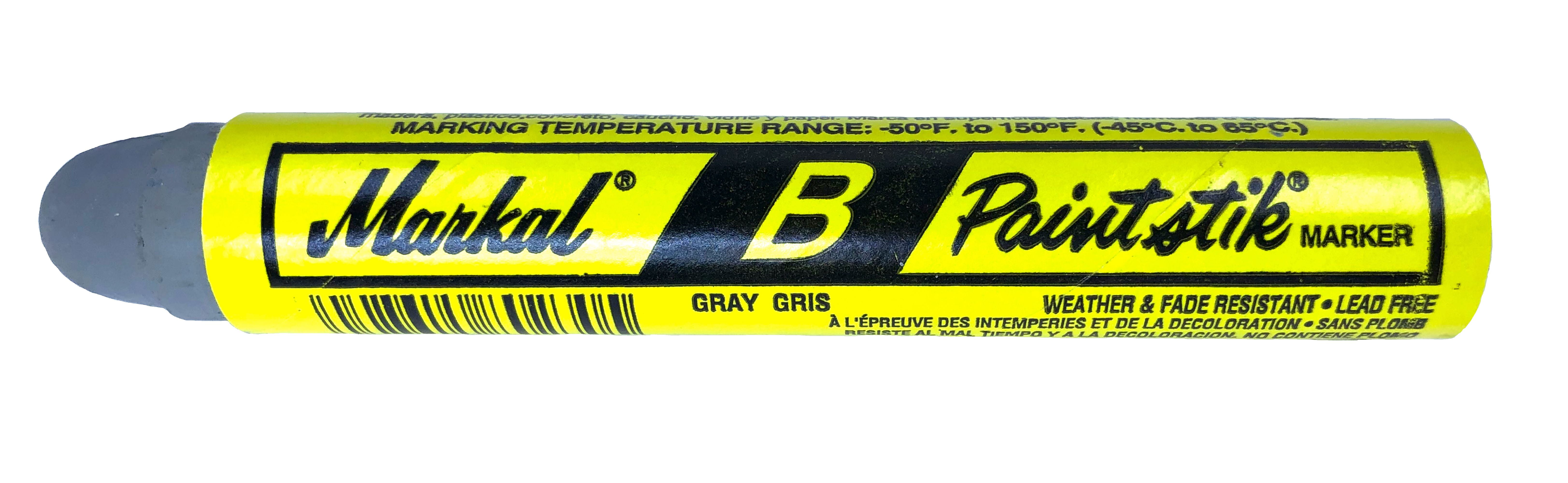 Single Markal B Gray Tire Chalk Paint Stick Crayon Surface Marker