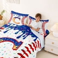 thumbnail image 3 of Erosebridal Kids Baseball Gaming Full Size Sheets, Cartoon Initial C Bed Sheets, 4-Piece, 3 of 5