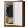 thumbnail image 1 of Ropero Closet Madesa Denver 2 Puertas Corredizas con Espejo Marrón/Blanco, 1 of 10