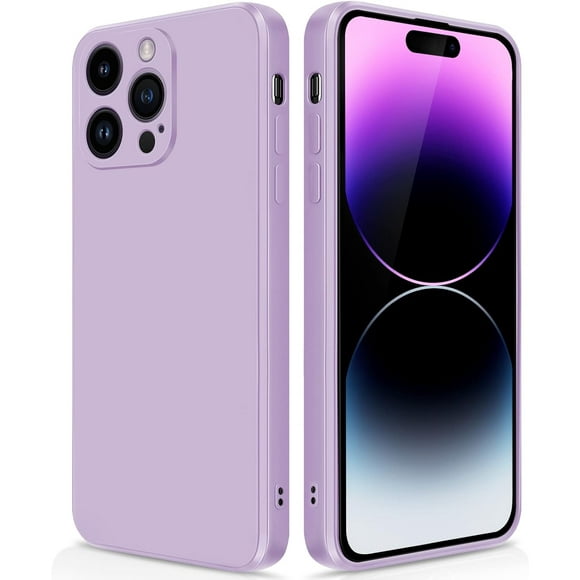 Étui de Protection en Silicone Mince pour iPhone 15 PRO MAX, Pare-Chocs en Silicone Souple Antichoc Anti-Rayures - Violet