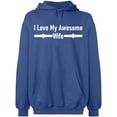 thumbnail image 2 of OXI Hoodie Sweatshirt - I Love My Awesome Wife, Basic Casual Hoodie for Men's and Women Fleece Hoodie Long Sleeve - Indigo Blue Medium, 2 of 3