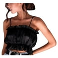 thumbnail image 2 of Babysbule Womens Summer Tops Women Ruffled Sling Tube Top Chiffon Sleeveless Vest Blouse, 2 of 7