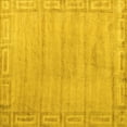 thumbnail image 1 of Ahgly Company Indoor Square Abstract Yellow Modern Area Rugs, 3' Square, 1 of 4