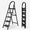 Black/Arched, variant on LIFERECORD 2 Step Ladder, Folding Step Ladder with Cushioned Handle, Wide Anti-Slip Pedal, Ergonomic Design, Lightweight, Portable Step Stool