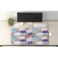 thumbnail image 2 of Clock Computer Mouse Pad, Vintage Clock Mechanism Roman Numbers Hour and Minute Hand Pattern Print, Rectangle Non-Slip Rubber Mousepad X-Large, 35" x 15", Blue and Dark Orange, by Ambesonne, 2 of 2