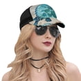 thumbnail image 5 of Disketp Watercolor Sea Turtle Print Trucker Hat Men Women - Mesh Baseball SnapBack Cap, 5 of 7