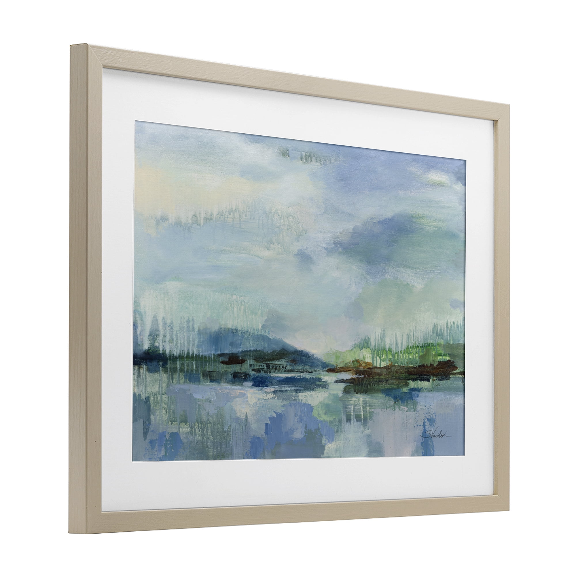 Stupell Industries Rain Over The Lagoon Birch Framed Print Under Glass, design by Silvia Vassileva